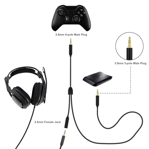 Image of Chat Link Audio Cable Replacement for Elgato HD60, HD60S, HD60 X, HD60Pro, 4K60 PRO Series Game Capture Card, Compatible with Nintendo Switch, PS5, PS4, Xbox One, Xbox X /S (6.9Ft, 3.5mm Jack)