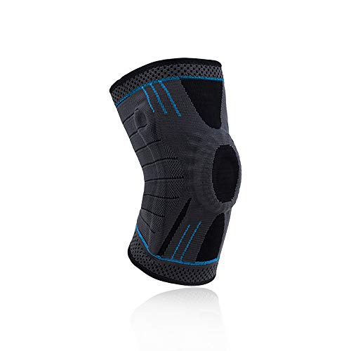 膝サポーター スポーツ ひざ用 サポーター 膝保護 関節 靭帯 筋肉保護 膝固定 通気性 伸縮性 滑り止め 衝撃吸収 怪我防止 登山 アウトドア運動に適用 男女 左右兼用 1枚入り【Mekarsoo】 (L, 2056#)