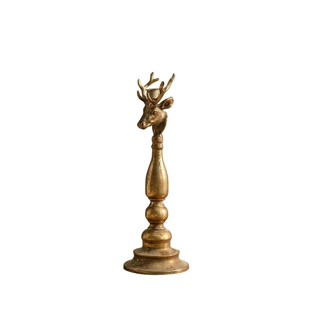Candlesticks Holders Retro Iron Old Candlestick Creative Animal Shape Golden Ornaments Candle Holders for Candlesticks