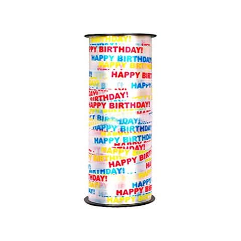 ULTNICE Happy Birthday Balloon Curling Ribbon Gift Wrap Ribbon Crimped Ribbon Roll 100Yd Cover