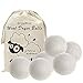 OrgaWise Smart Sheep Premium zestaw 6 piłek do suszarek bębnowych do suszarek bębnowych Wool Dryer Balls by Smart Sheep Premium naturalny płyn do płukania wielokrotnego użytku, idealne jako naturalna alternatywa dla płynów do płukania (6 sztuk, kule do suszarki)