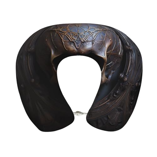 Almohada de viaje en forma de U color cobrizo cómoda miniatura 1