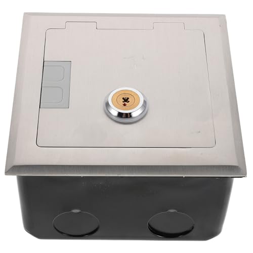 Boîtier de prise de sol encastré étanche acier inox 12x12 mince