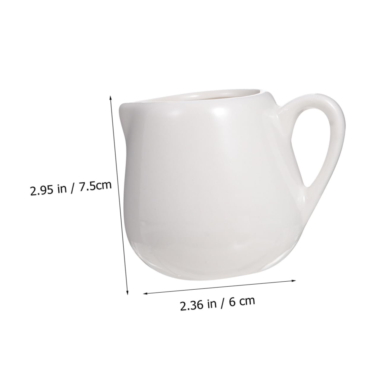 6Pcs Ceramic Milk Jugs with Handle Sauce Storage Containers for Daily Use Smooth Surface for Easy Cleaning and for Sauces
