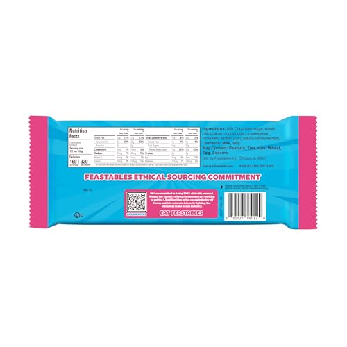 Feastables MrBeast Milk Chocolate Bars - Made with Grass-Fed Milk Chocolate and Organic Cocoa. Only 5 Ingredients, 10 Count