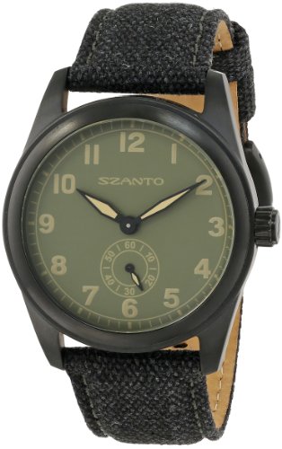 Szanto Men's SZ 1005 1000 Series Vintage-Inspired Military Field Watch
