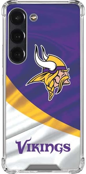 Skinit Clear Phone Case Compatible with Galaxy S23 - Officially Licensed NFL Minnesota Vikings Design