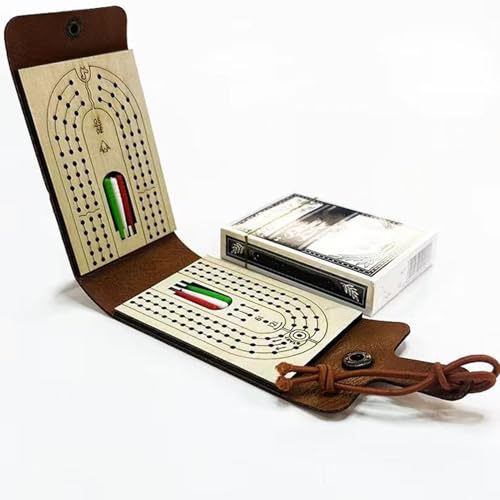 Conjunto de Tablero de Cribbage, Tablero de Madera, Juego de Mesa de Juego Tradicional, 10x7x3cm, fácil de Usar, portátil para la Noche de Juegos, Viajes