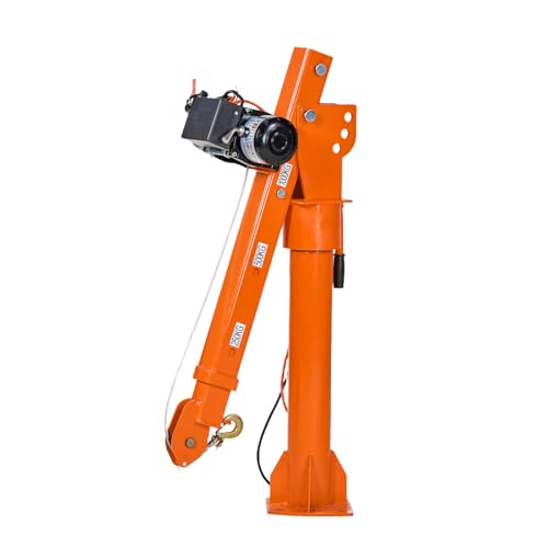 VEVOR Electric Truck Crane, 2200 lbs Pickup Truck Crane with 12V 6000 lbs Electric Winch, 360° Rotating Telescopic Boom, Premium Galvanized Steel, Foldable Pickup Bed Jib for Machine Lumber Lifting by VEVOR - Image 3