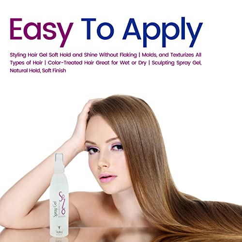 Sozo Spray Gel | Soft Hold And Shine Without Flaking | Molds And Texturizes All Types Of Hair | Great For Wet Or Dry | Sculpting Spray Gel, Natural Hold, Soft Finish | 8Oz #TOP4