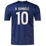 Dembele 2025 Soccer Jersey for Men Fan Version (US, Alpha, Large, Regular, Regular, Blue)