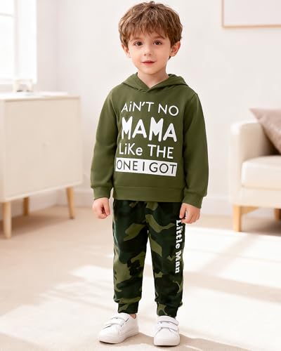 Image of DISAUR Toddler Boy Clothes Baby Outfits, Little Boys Summer Letter Printed Short Sleeve with Pants 2PCS Clothing Set