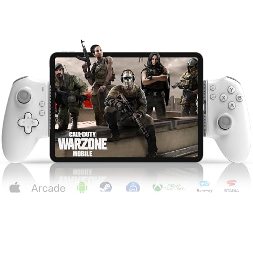 arVin Manette de jeu mobile USB C pour iPad/tablette (entre 17 et 27,9 cm) USB-C avec joysticks de...