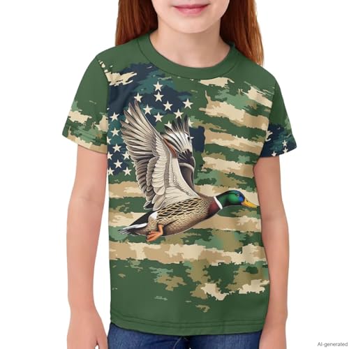 Image of WELLFLYHOM Kids Tshirts Girls Boys Short Sleeve Crewneck Tees Shirts Casual Sport Pullover Tops Size 3-16 Years