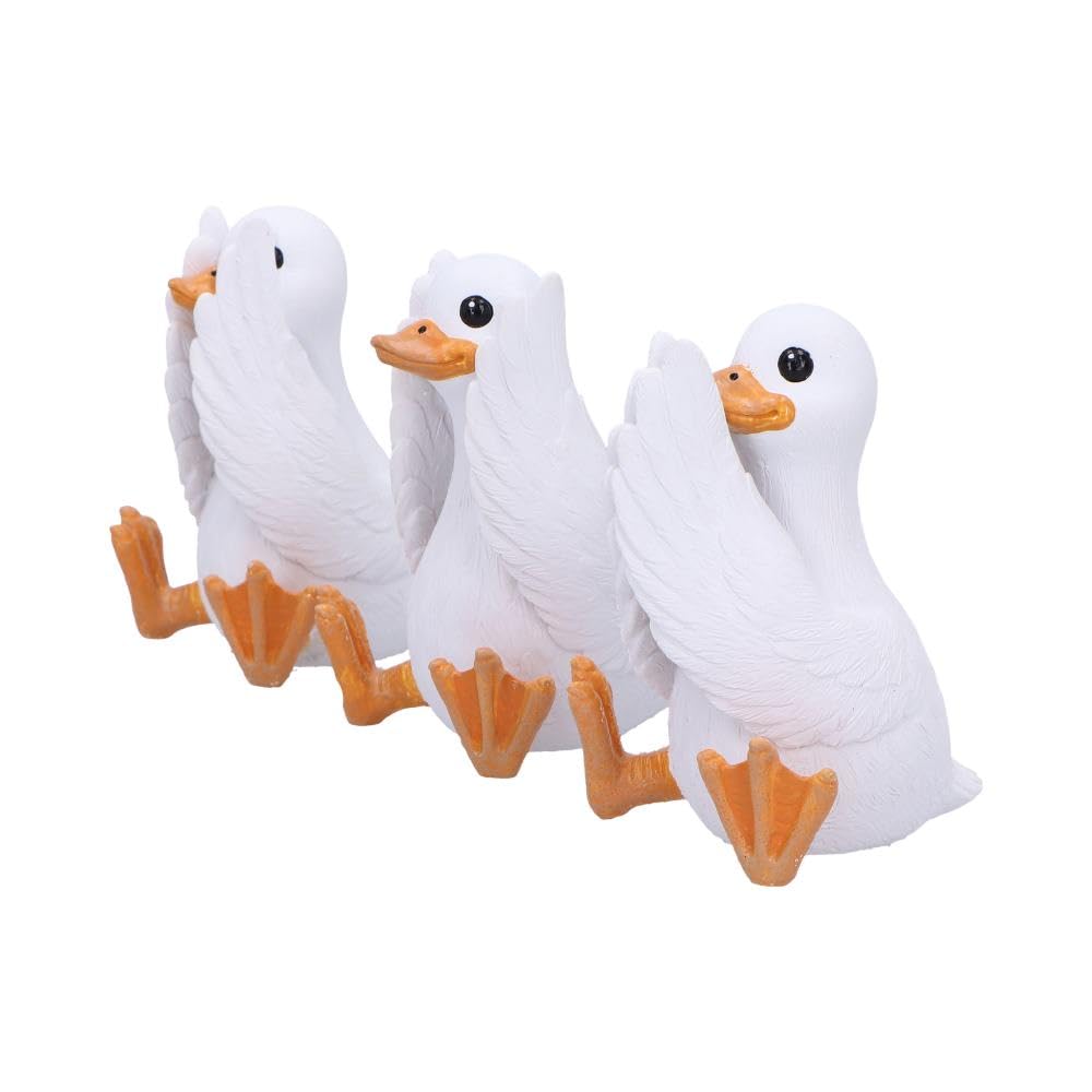 Nemesis Now Three Wise See No Evil Hear No Evil Speak No Evil Figurines, Adorable Hand-Painted Resin Collectibles and Gift - Wise Geese - Image 2