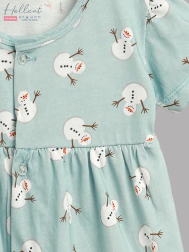 Image of HELLCAT 100% Cotton Baby Frock Dress for Girls - Pack of 3, Soft & Trendy, Short Sleeve