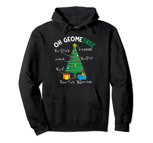 Oh geometree christmas tree funny math geometry teacher xmas felpa con cappuccio