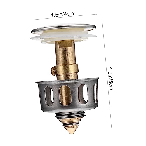 Tapón rebote para desagüe Angoily 2 piezas acero inoxidable miniatura 2
