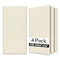 Olanglab Fiberglass Acoustic Wall Panels 4 Pack, 11.8'' x 23.6'' Sound Panels, Fabric Wrapped Sound Proof Panels for Walls (White)