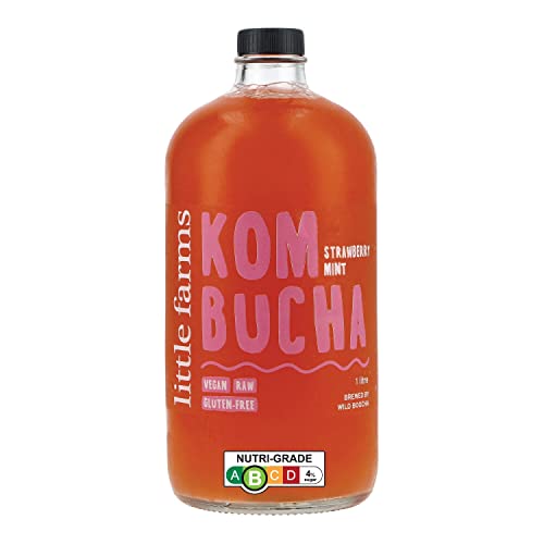 Little Farms Kombucha - Strawberry Mint 1000ml (1 bottle)