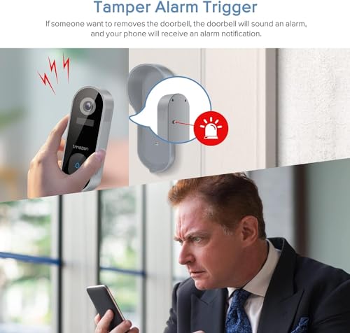 WLAN Türklingel TMEZON mit Kamera und Diebstahlalarm