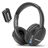 Holdsound Wireless Headphones for TV, BKM400 Over-Ear TV Headphones Wireless with Bluetooth USB Transmitter, Strong Compatibility, Up to 165 ft, No Delay and High Volume Output, 40 Hours Battery Life