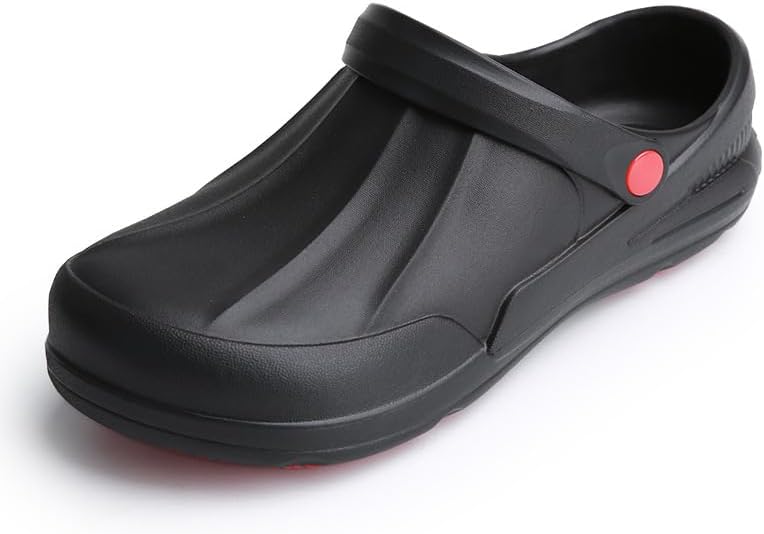Zapatos de chef para hombre, antideslizantes, resistentes al aceite, impermeables, zapatos de trabajo de seguridad, cómodos zapatos de enfermería