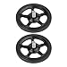 Aluminum Alloy for Easy Wheel for Brompton Folding for Bike, 60mm Sealed Bearing Push Wheel with for CNC Cutting, Lightweight Replacement Parking Wheels (2-Pack)(Black)