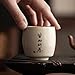 95ml/3oz Beige Ru Kiln Hand-Painted Master Cup, Household Ceramic Tea Cup-(All as desired) box set