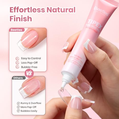 Image of Beetles 2Pcs Nail Glue, Solid Nail Glue for Tipex Instant Apex Nail Tips