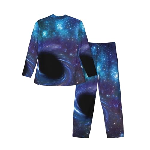 Pyjama manches longues homme imprimé galaxie contre nuits fraîches - 4