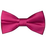 Mini Mart Online Limited Boys Kids Plain Basic Back Hot pink Dickie Bow Tie