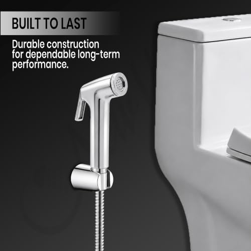 Image of New Ware Health Faucet Gun ABS Hand Jet Bidet Spray Head for Bathroom Toilet Chrome Finish Conti Type High Pressure Nozzle Leak Proof Durable Easy Install Replacement Health Faucet Spray Head