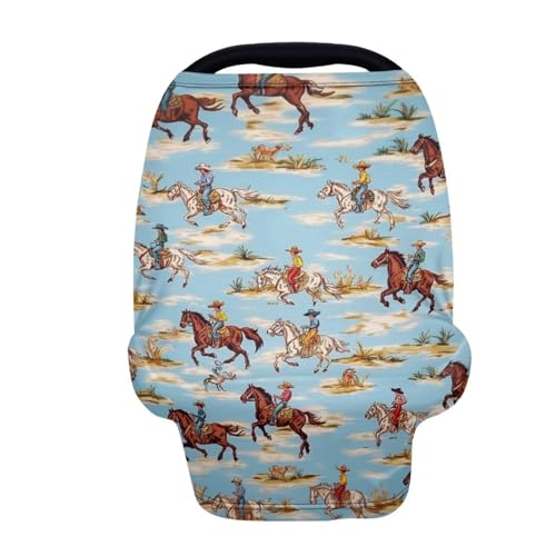 Belidome Western Cowboy Baby Stuff Breastfeeding Cover for Women Stretchy Breathable Nursing Covers Carseat Canopy