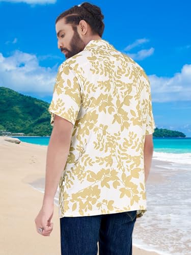 Image of Leriya Fashion Men's Polycotton Regular Fit Casual Stylish Printed | Formal Printed Half Sleeve Shirt |Summer Button Down Shirts for Men