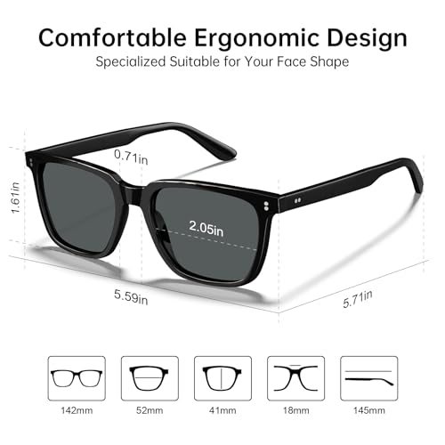 Image of STGATN Polarized Sunglasses for Men and Women, UV400 Protection Trendy Retro Sun Glasses for Driving Outdoor Hiking Fishing