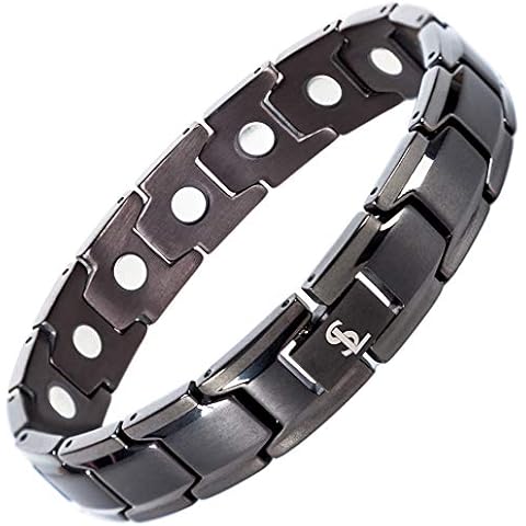 Smarter LifeStyle Elegant Titanium Magnetic Bracelet (Gunmetal Grey) Cover