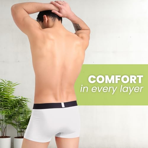 Image of Freecultr Organic Cotton Elastane Stretch Underwear for Men Breathable Comfortable Trunks Innerwear Sweat Absorbing Undergarments with Ultrasoft Waistband