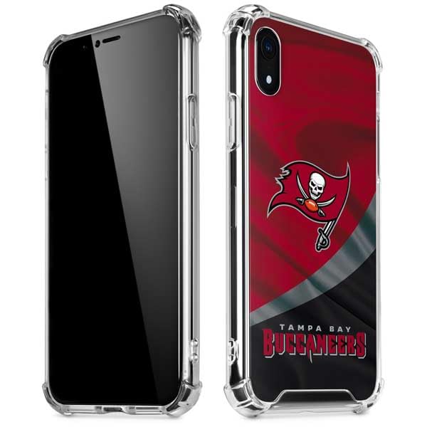Skinit Clear Phone Case Compatible with iPhone XR - Officially Licensed NFL Tampa Bay Buccaneers Design