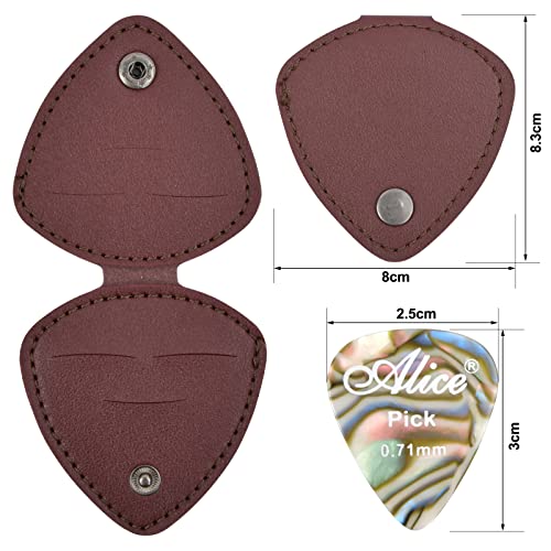 Vesaneae Sac de Médiators en Cuir PU, Étui de Rangement de Médiators Guitare, avec 6 Pièces Médiators de Guitare, Brun… - Les Beatles, Paul McCartney, John Lennon, RIngo Starr, George Harrison Vesaneae Sac de Médiators en Cuir PU, Étui de Rangement de Médiators Guitare, avec 6 Pièces Médiators de Guitare, Brun… – Image 3