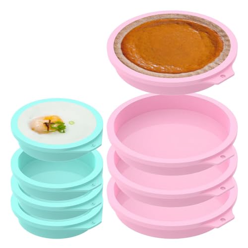Vocdikficy Molde para Freidora de Aire, Molde de Silicona para Hervidor de Huevos, Antiadherente, Tazas para Escalfar Huevos, para Escalfar Huevos Resistente una la Temperatura