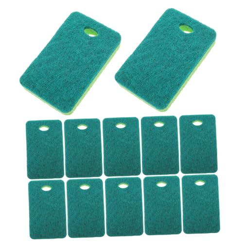 TOPPERFUN 12 Piezas Esponja de Cocina arrumação cozinha Esponja Multiusos Esponjas Reutilizables espontex Esponja de Limpieza estropajos de Cocina Pulpa de Madera de algodón Green