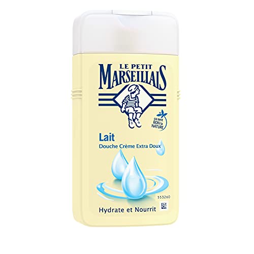 Le Petit Marseillais Gel de ducha hidratante extrasuave, 2 unidades de 250 ml cada una, con pH neutro, gel aromático nutritivo y suave, con aroma muy agradable, hidrata y refresca