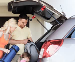 Miniatura 3 de Vepagoo Abrazadera de soporte de elevación roja para puntal de capó, herramienta de retención de tope de puntal para capó, soporte de estancia de