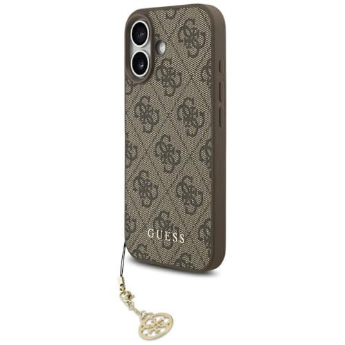 Coque iPhone 17 Guess 4G Collection Charms Marron Compatible MagSafe