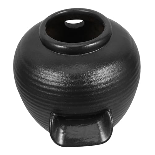 VANZACK Ceramic Water Fountain Jar Versatile Decor for Fish Tanks Gardens and Open Top Design for Hydroponic Plants Waterfall Feature