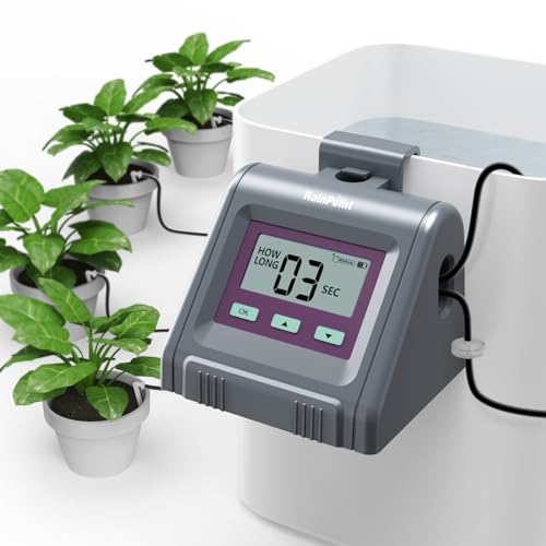 RAINPOINT Automatisches Bewässerungssystem, mit Wasservolumen Einstellbar, DIY Tropfbewässerungsset für bis zu 10 Topfpflanzen, Lila