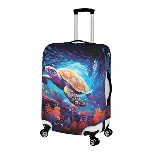 Image of Mumeson Sea Turtle Travel Luggage Covers Suitcase Cover Protector Baggage Gear Covers Dust Cover Suitcase Protector Fits 18-32 Inch Luggage