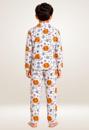 Image of 3BROS Kid's Pure Cotton Full Sleeves Night Suit /Dress for Boys /Girls Full Pajama & Top Sleep Suit Combo Set