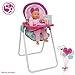 509 Crew: Mint Heart - Foodie Doll Highchair - Pink & Green, Feeding Accessory, Food Box-Plate-Fork-Spoon-Bottle, Adjustable, Pretend Play Toy, Kid 3+